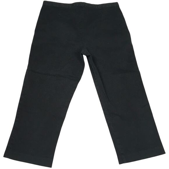 Tommy Hilfiger Pants Black Cotton Blend Cropped Stretch Straight Women's 12 - Picture 11 of 11